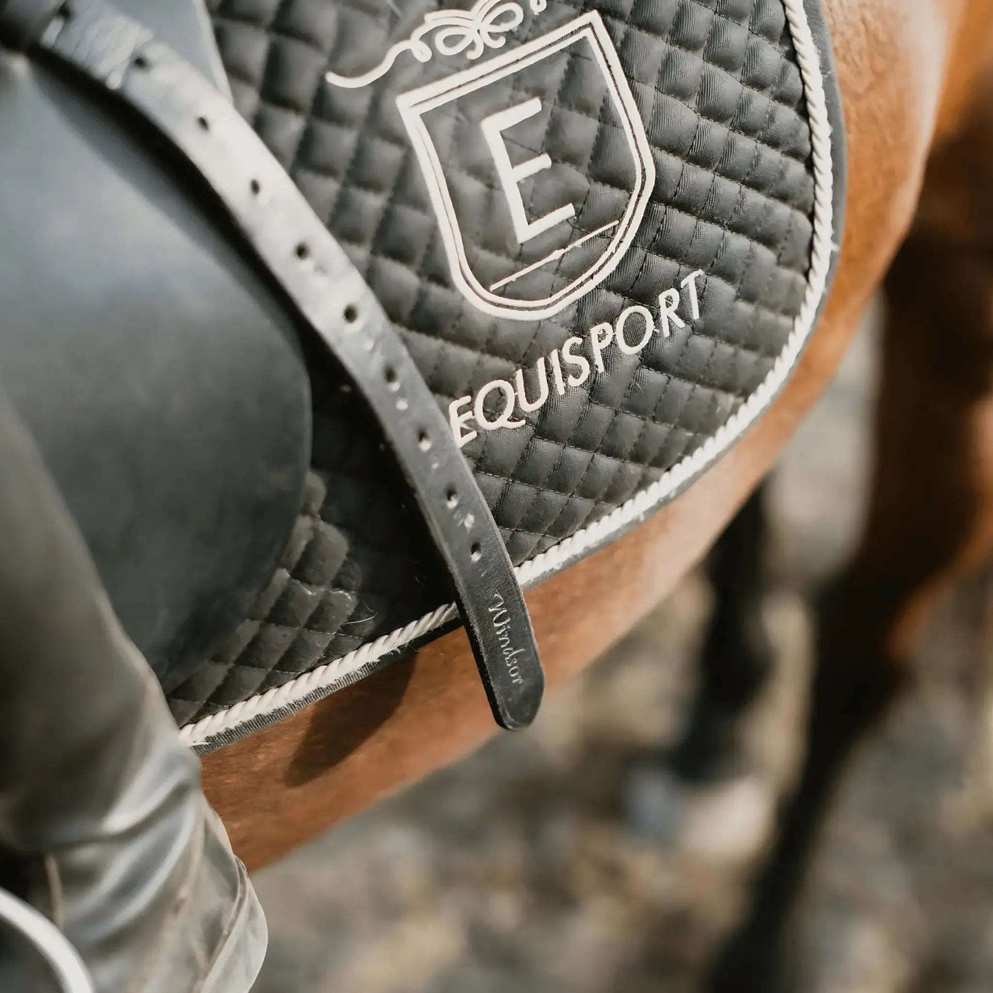 Equestrian Classic Saddle Pad for horses color Black -Equisport