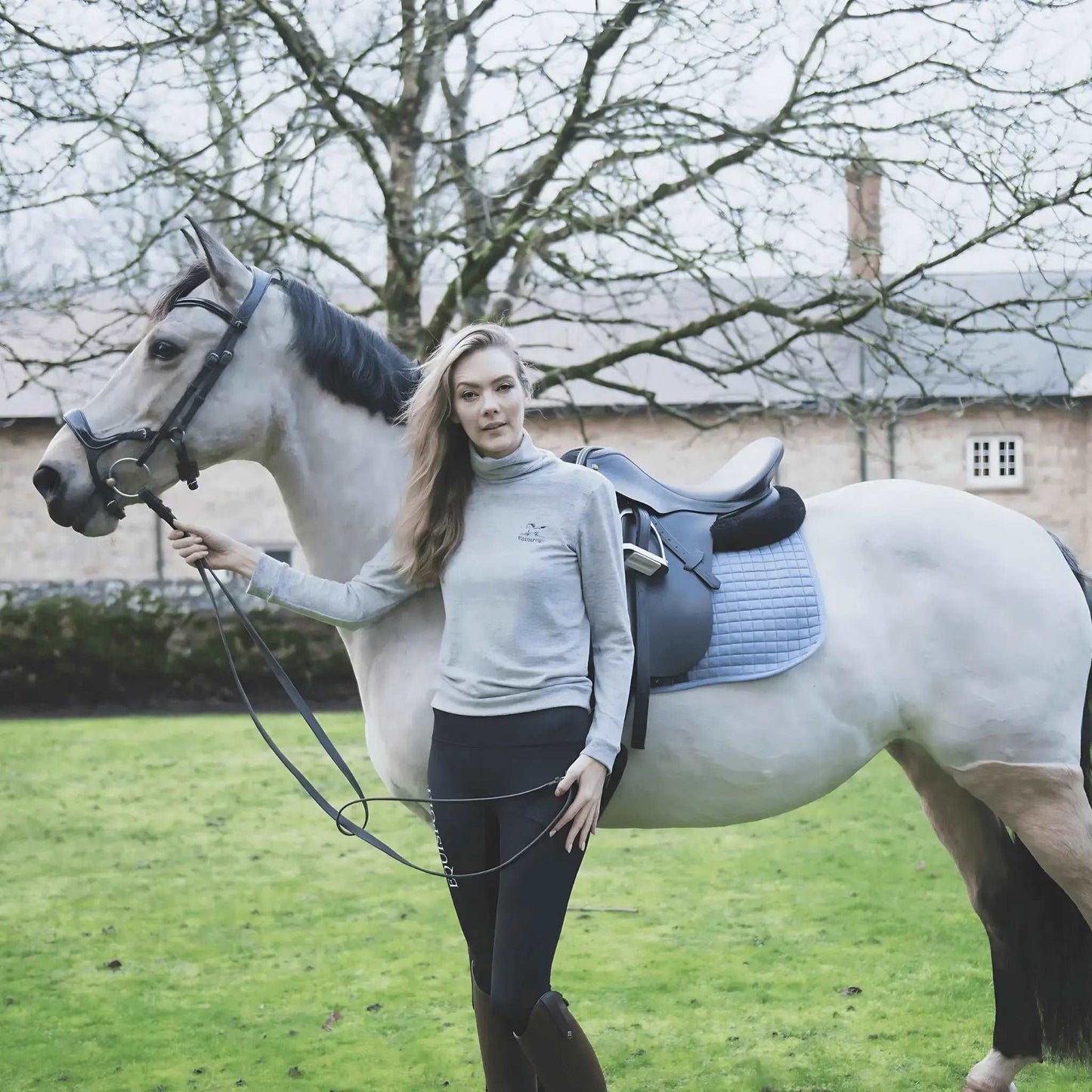 Equestrian Roll Neck Jumper Equisport color gray Marl main