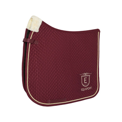 Equisport Equestrian Classic Saddle Pad in burgundy for stylish and comfortable equestrian training.