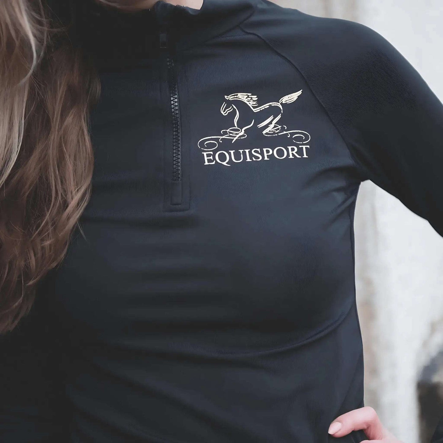 Equestrian Base layer in black color focused- brand Equisport